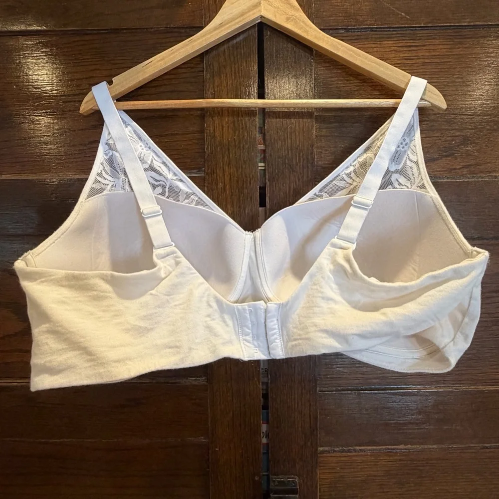 ✅ Bali 3XL bra breathe wireless Floral Lace cotton modal convertible straps soft